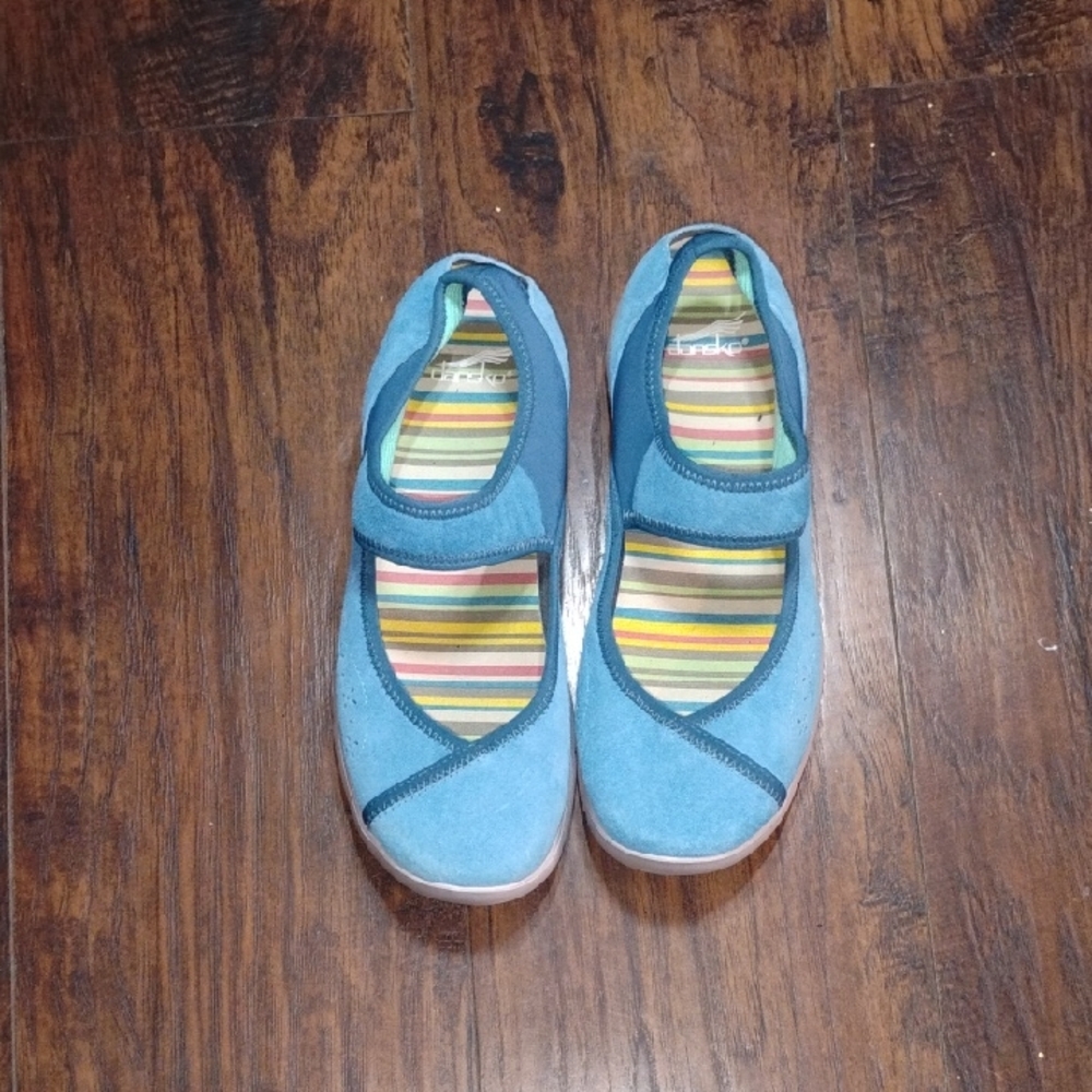 Dansko Kids Light Blue Mary Jane Slip-On Shoes